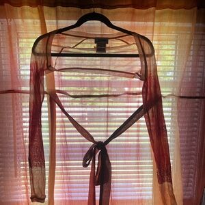 Jean Paul Gaultier Cropped Mesh Shawl // Shrug